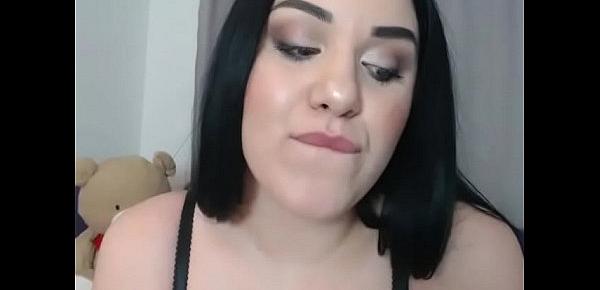  Thick with big tits cum on cam show